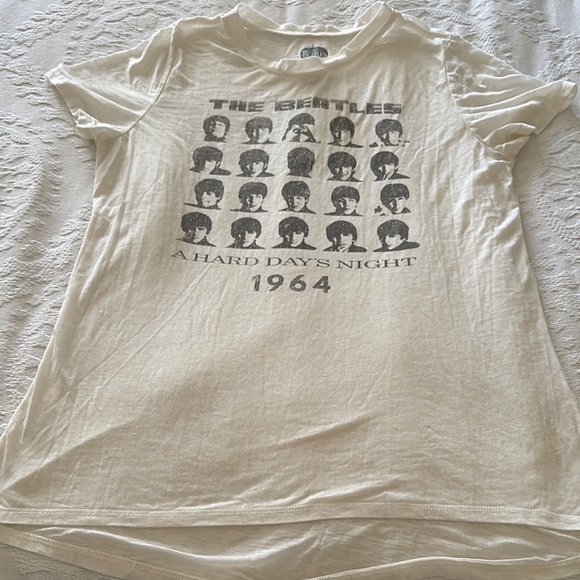 Gently Loved Sheer The Beatles Graphic T-Shirt No Longer Sold in Stores - Picture 1 of 7